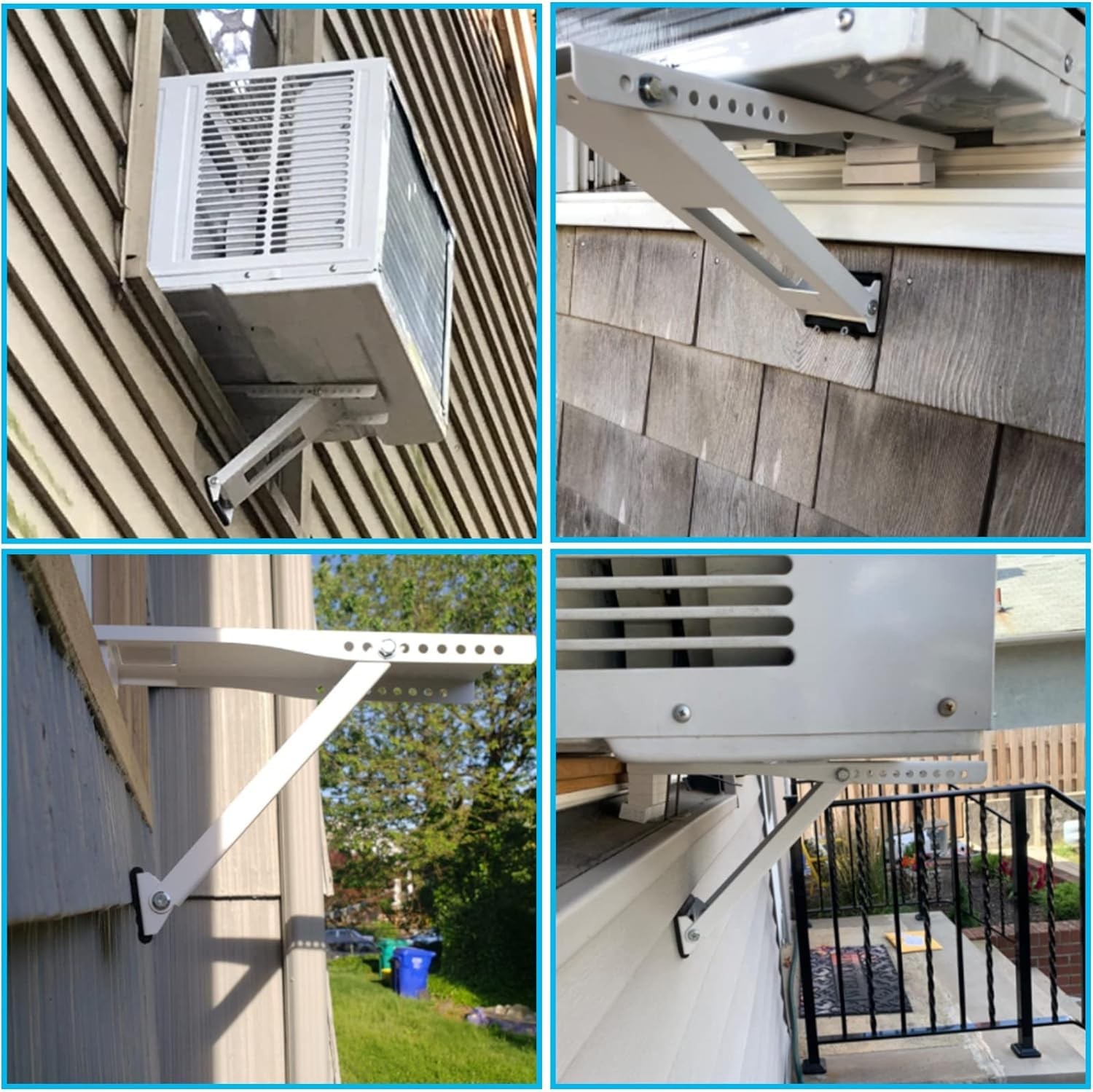 White Universal Window Air Conditioner Bracket Support Mount