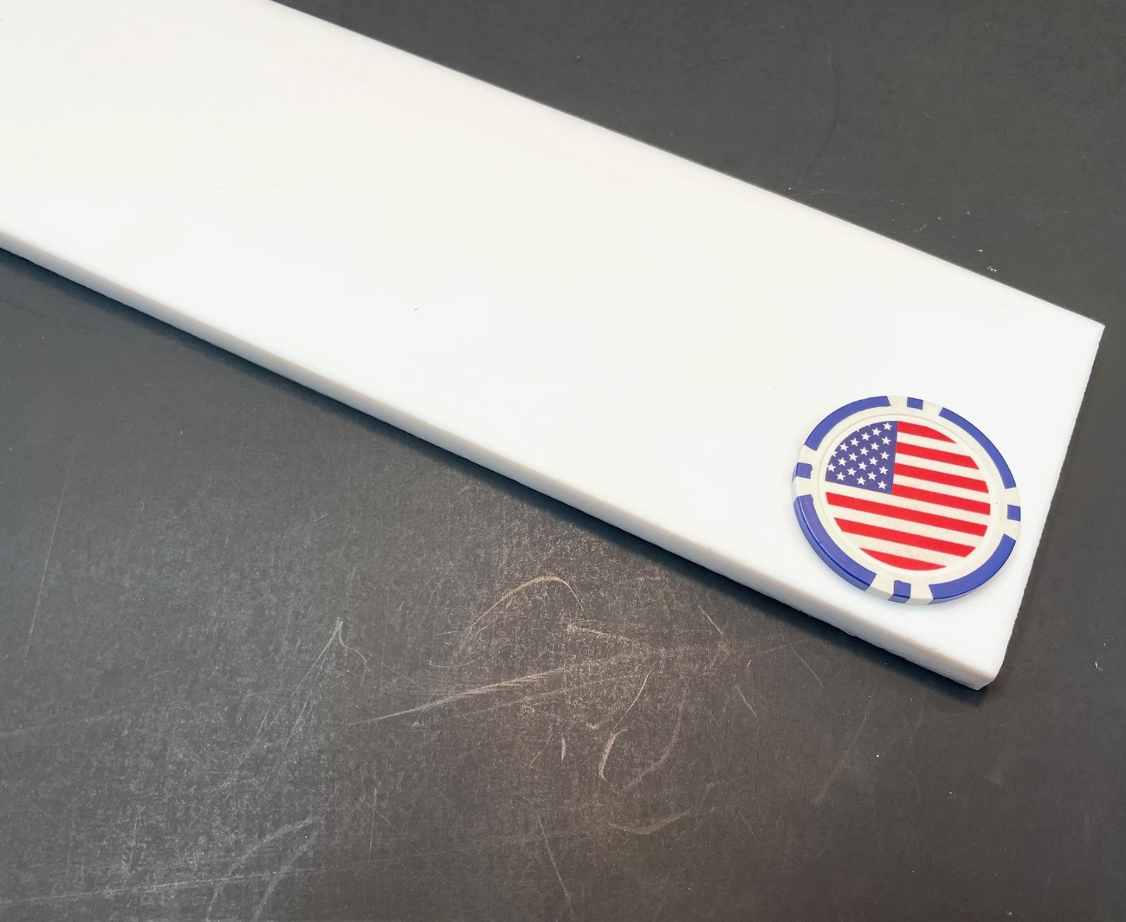 PTFE (Teflon) Virgin Bar 3/8″ – .375″ Thick x 3″ Wide x 12″ Long White