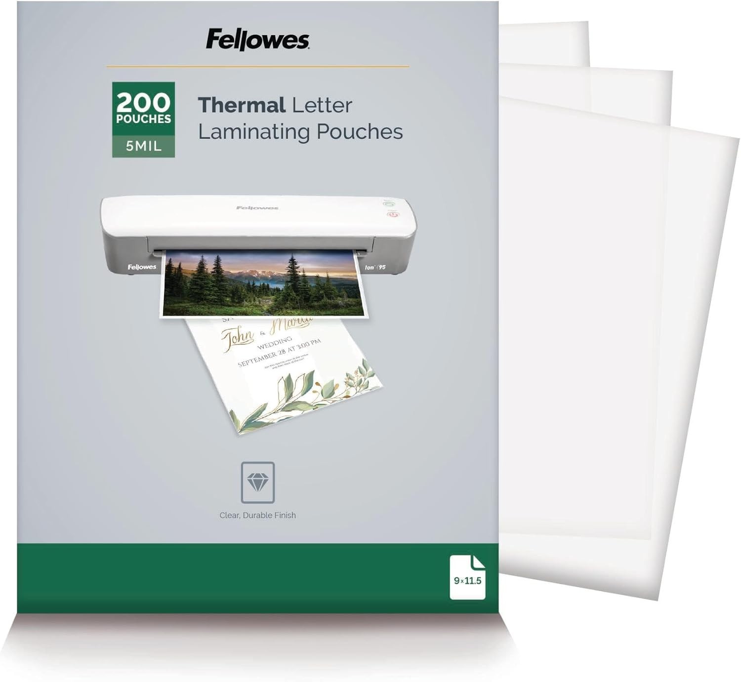 High Clarity Laminator Sheets 5mil 200 Pack