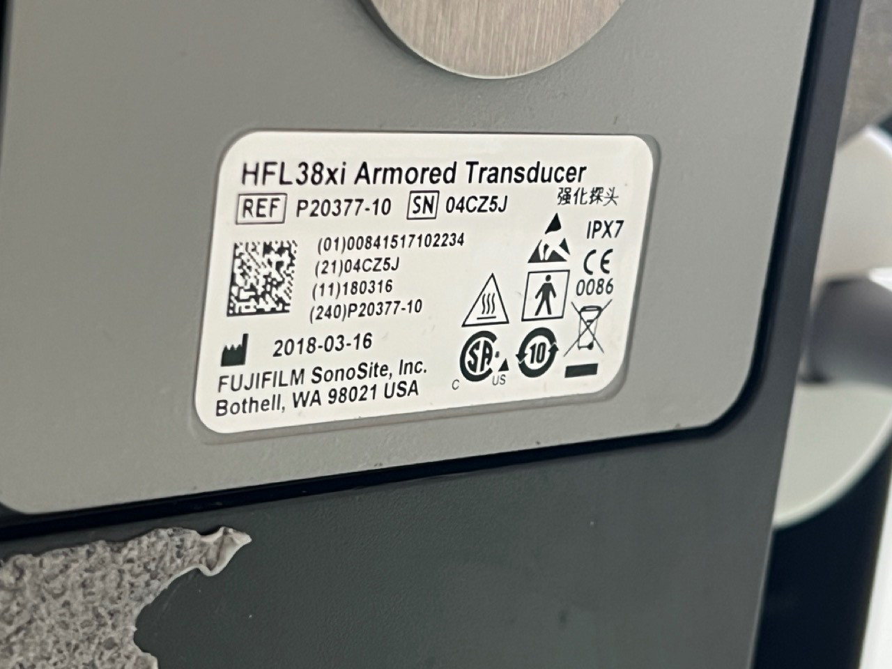 Ultrasound SonoSite Edge II 2017/09 + rP19x, rC60xi, HFL 38xi Transducer(#2335)