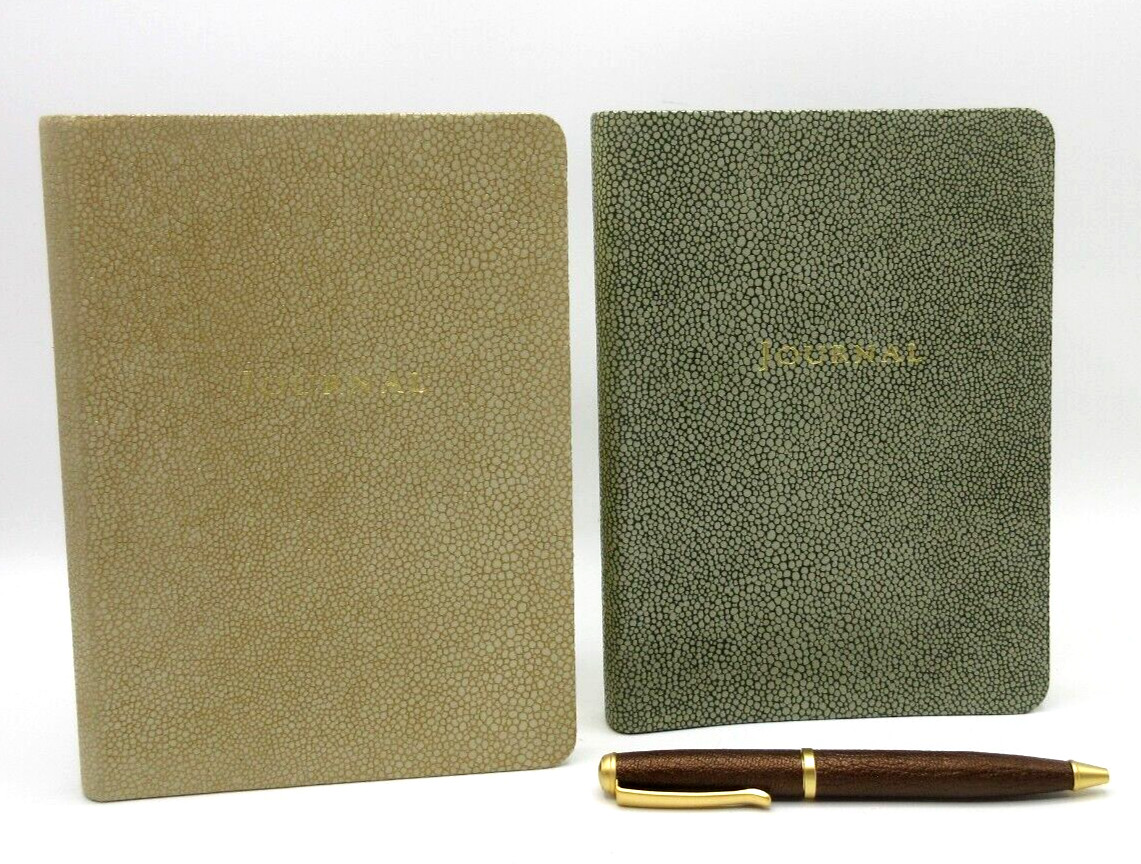 Graphic Image Travel Journal 7″ Leather Soft Cover 224 Lined Pages $90 GREEN