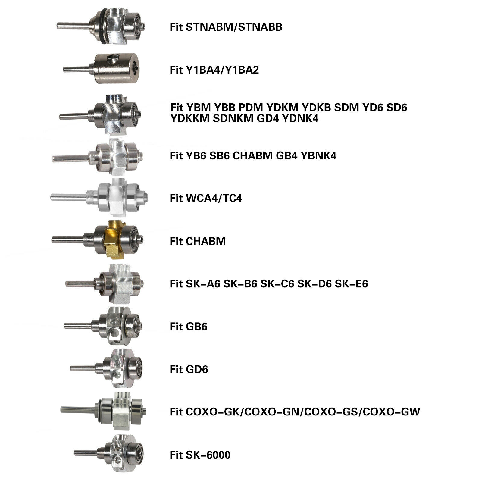 Dental Turbine Cartridge Rotor For High Speed (LED) Handpiece SANDENT/Yabang Or