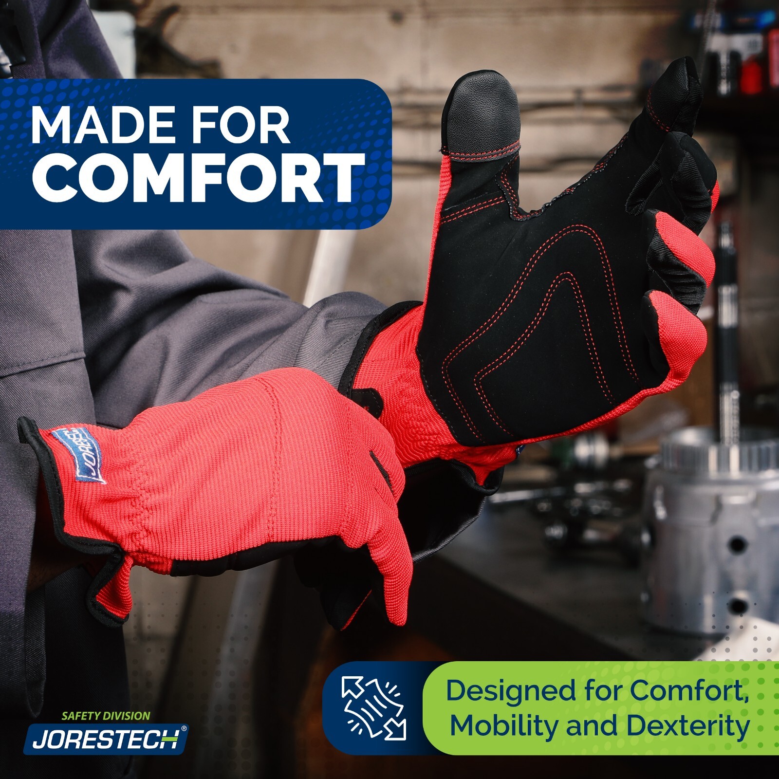 All Purpose Utility Work Gloves High Performance Mechanics Gloves, 3 Pair NEW