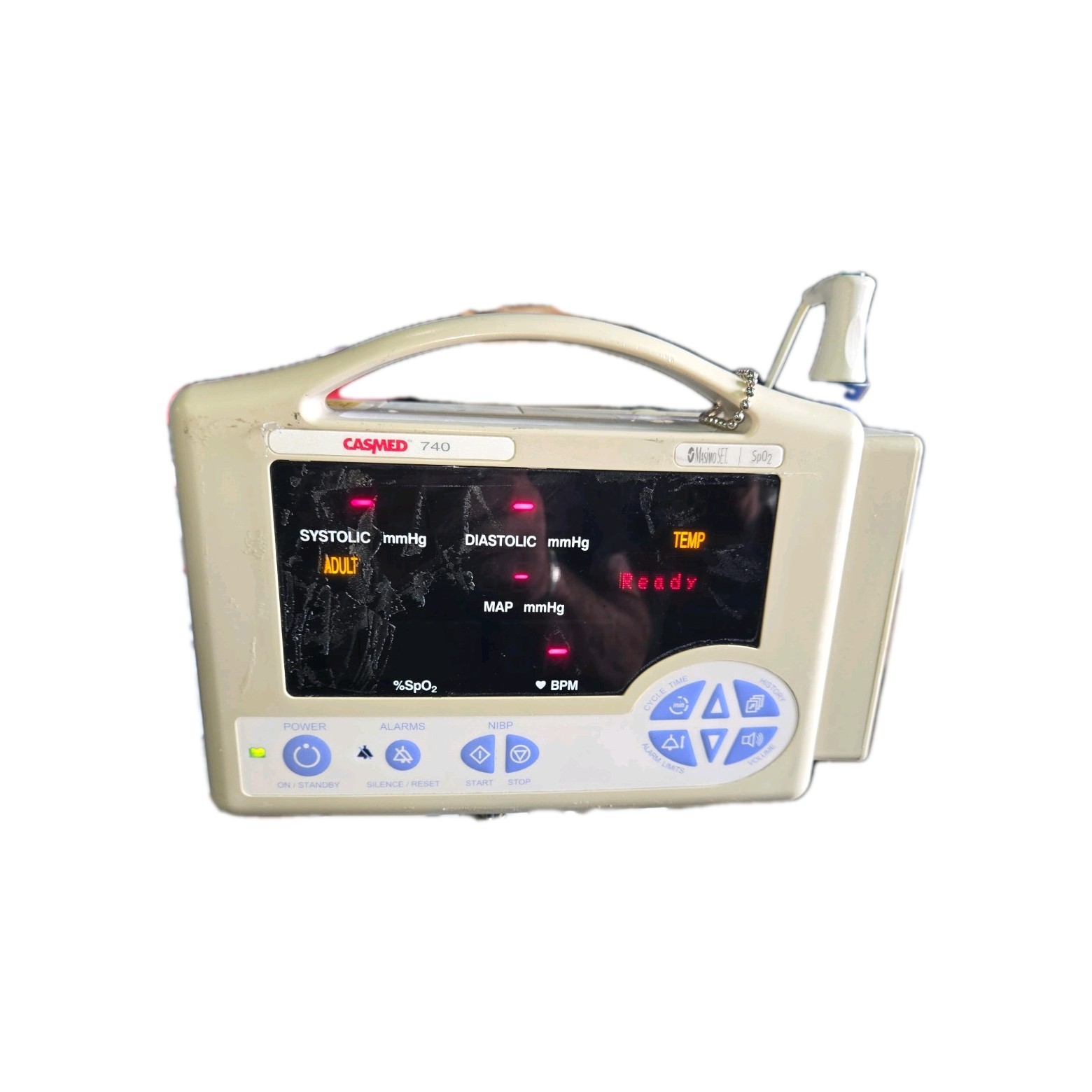 Casmed 740 Digital Blood Pressure Monitor/Pulse Ox/Temperature Cart Mounted