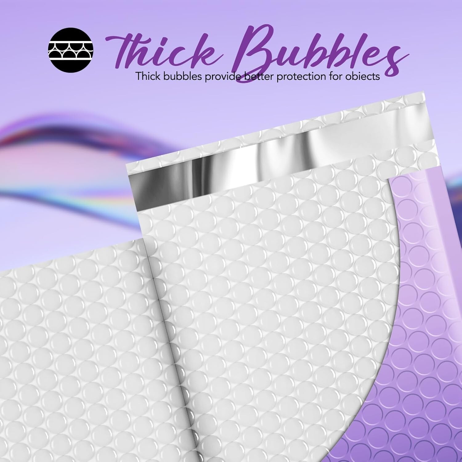 Large Bubble Mailers Bags 10.5×16 240pc Padded Envelope 10.5×15 Gradient Purple