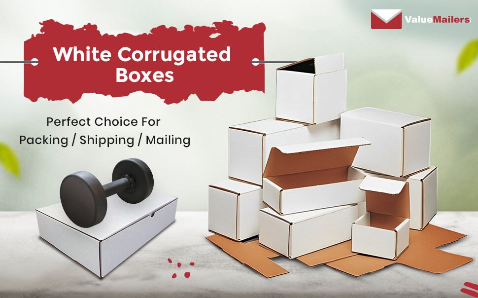 White Corrugated Mailers MANY SIZES 50 100 200 Shipping Packing Boxes Box Mailer