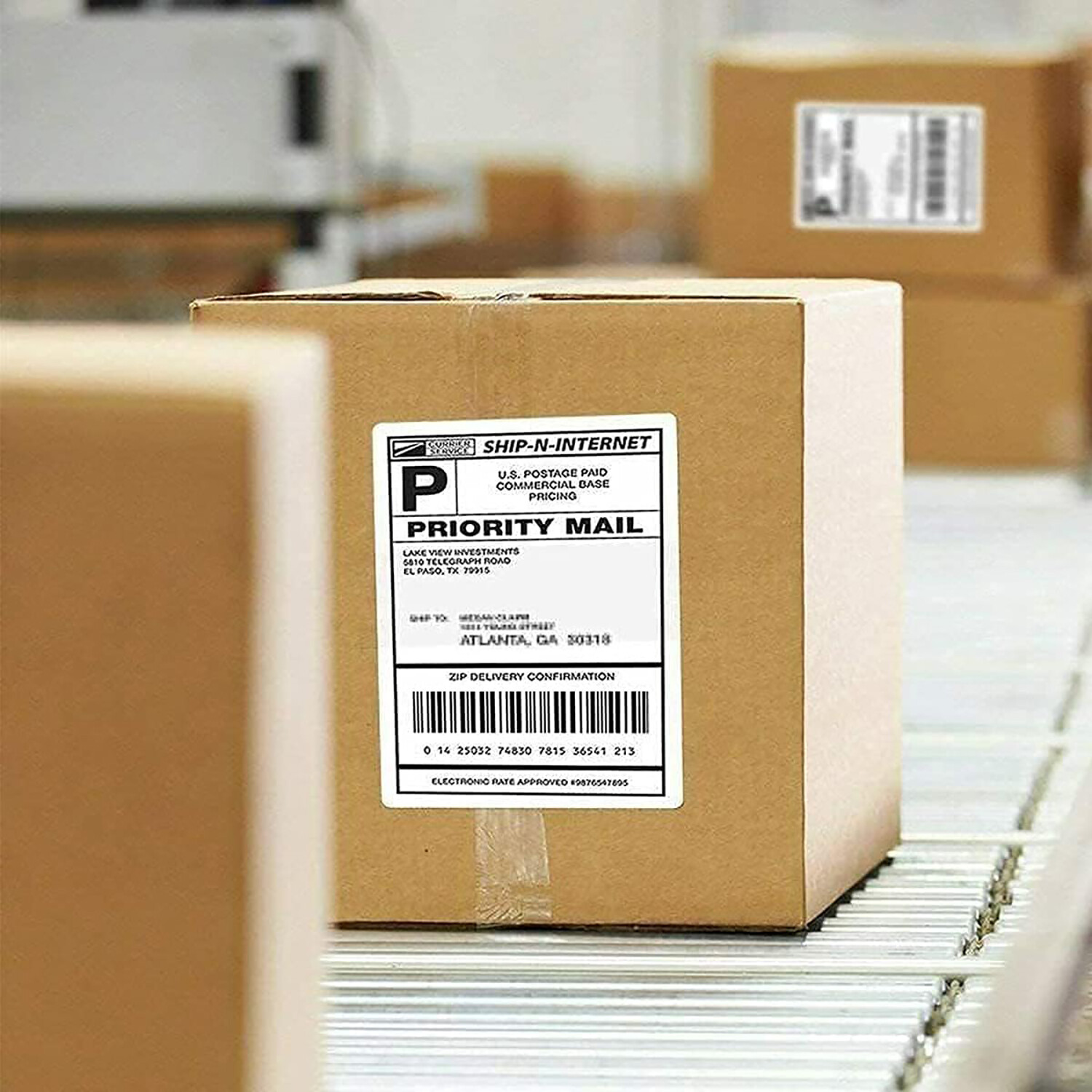 Half Sheet Premium 8.5×5.5 Shipping Label Round Corner Self Adhesive 2 per Sheet