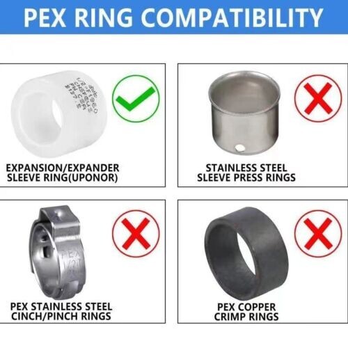 25pcs 3/4″ PROPEX PEX A Tubing Rings Expansion Sleeves Plastic F1960