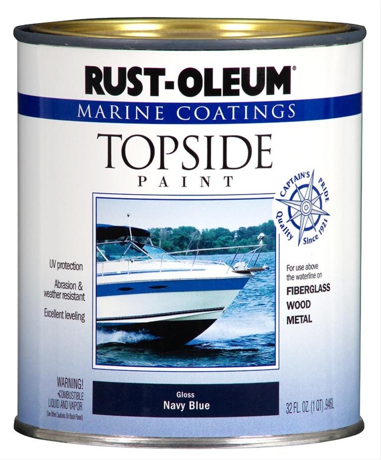 Rust-Oleum, Navy Blue, 207002 Marine Topside Paint, 1-Quart, 32 Fl Oz