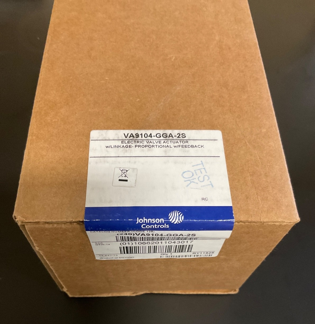 New Johnson Controls Actuator, Electric Non-Spring Return Valve VA9104-GGA-2S