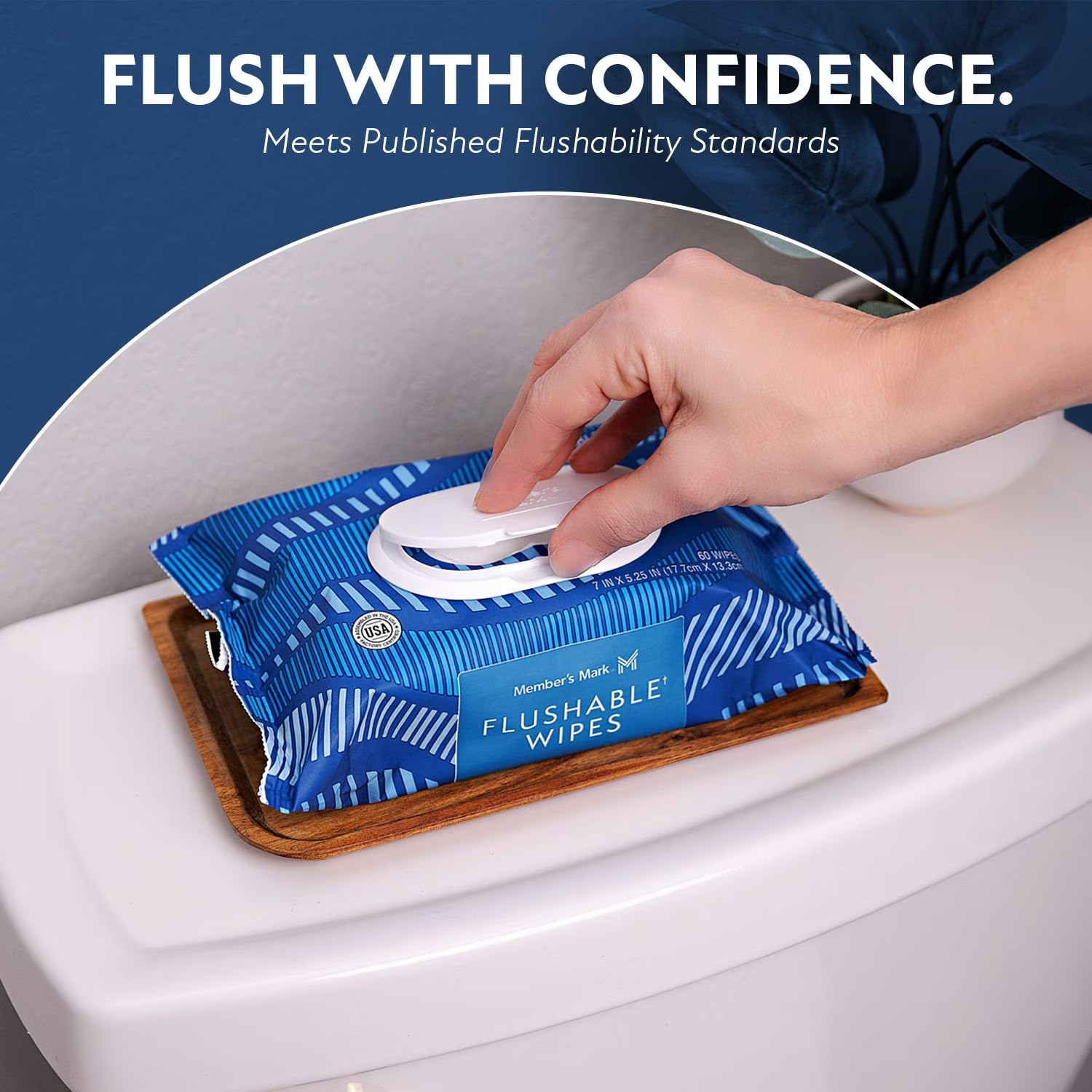 Member’s Mark Flushable Wipes, Fresh Scent, 540 Count