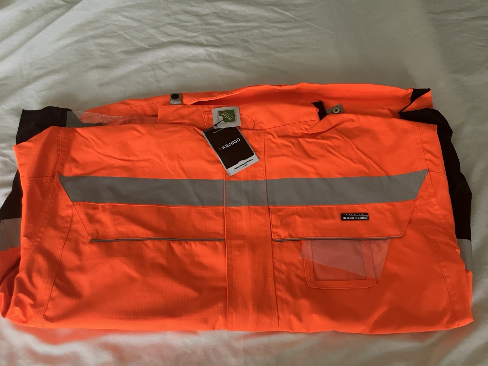 Kishigo 5XL Hi Vis Soft Shell Jacket Orange Black Series ANSI Class 3 JS136 New