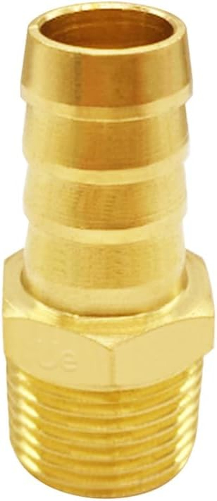 6PCS Brass Hose Barb Fittings 3/8″ NPT Male to 1/2″ Barb Adapter Connector Inclu