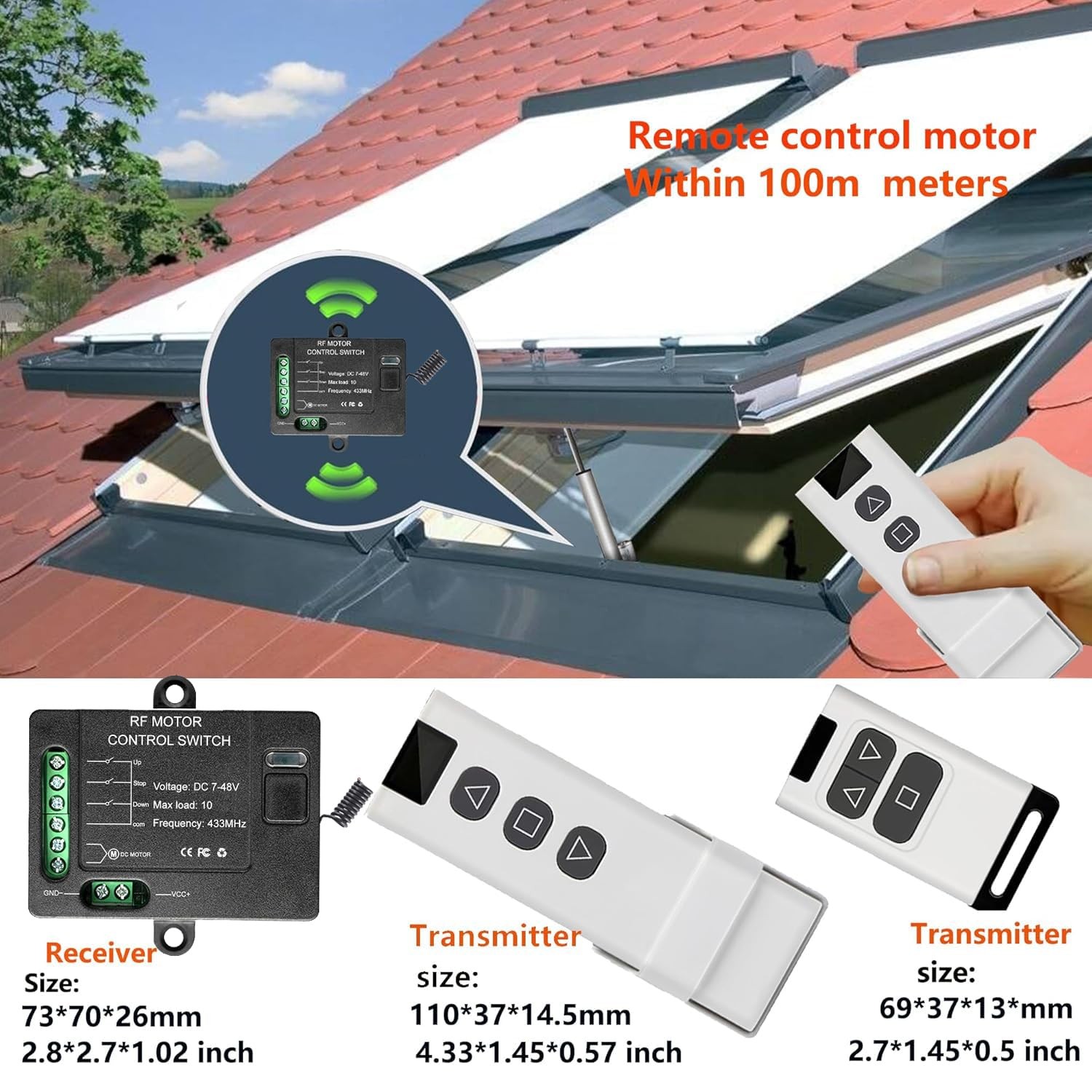 Forward Reverse Remote Switch,Linear Actuator 12V Remote Control Switch,DC7V4…