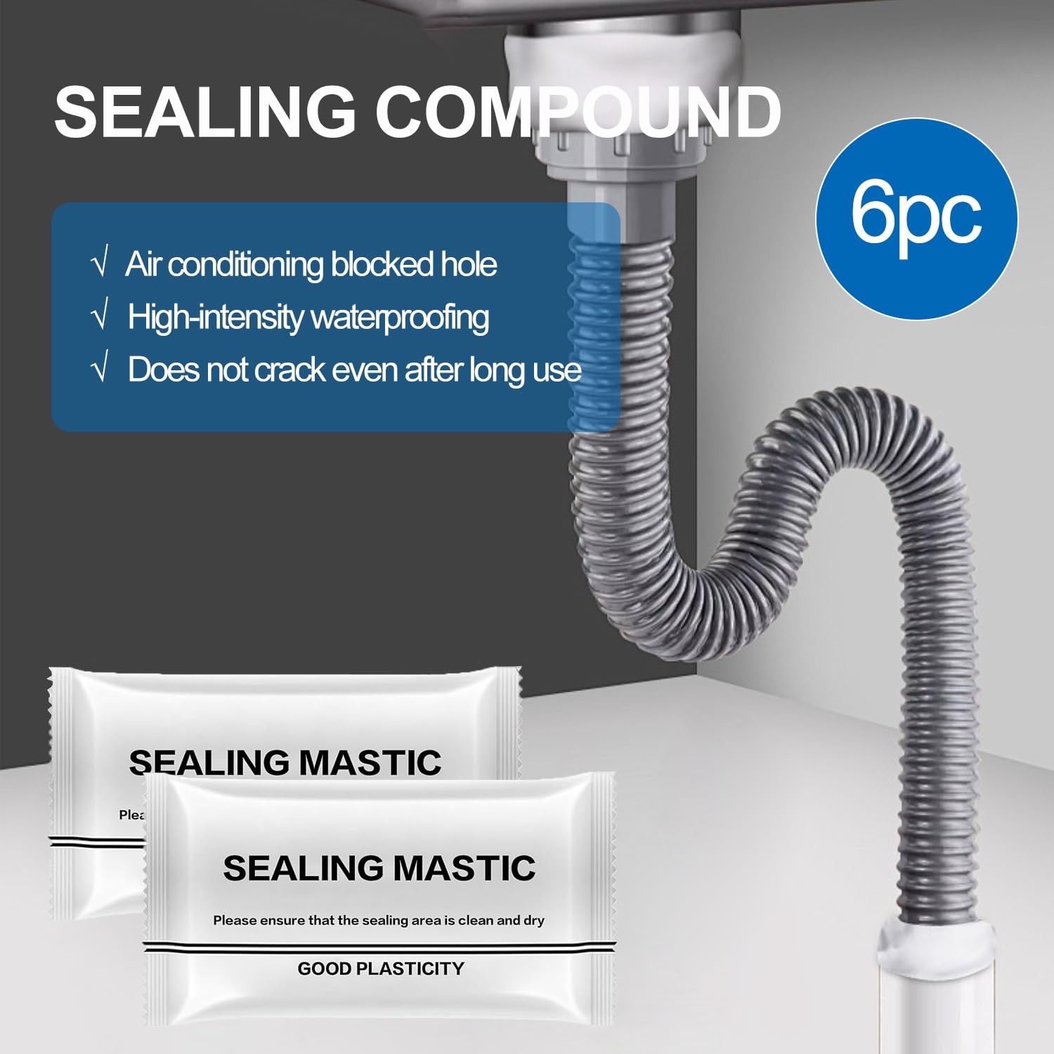 Waterproof Sealant Mastic, 2025 New Repair Sealing Clay, Wall Gaps Filler, Wa…
