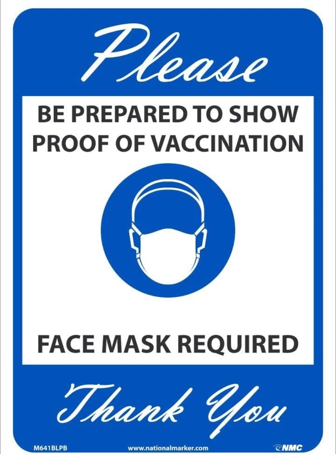 Public Safety Sign – Mask Required