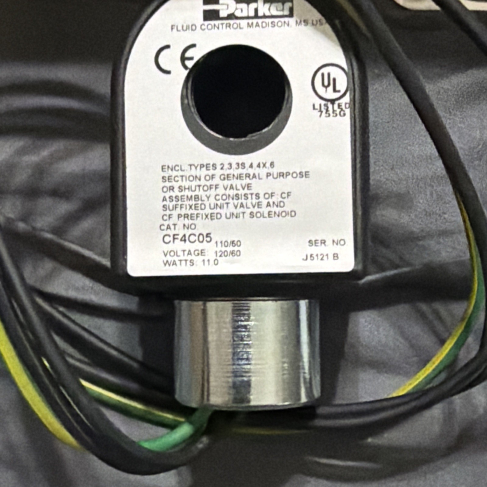 NEW PARKER CF4C05 SOLENOID COIL 110-120V 50/60HZ 11.0W