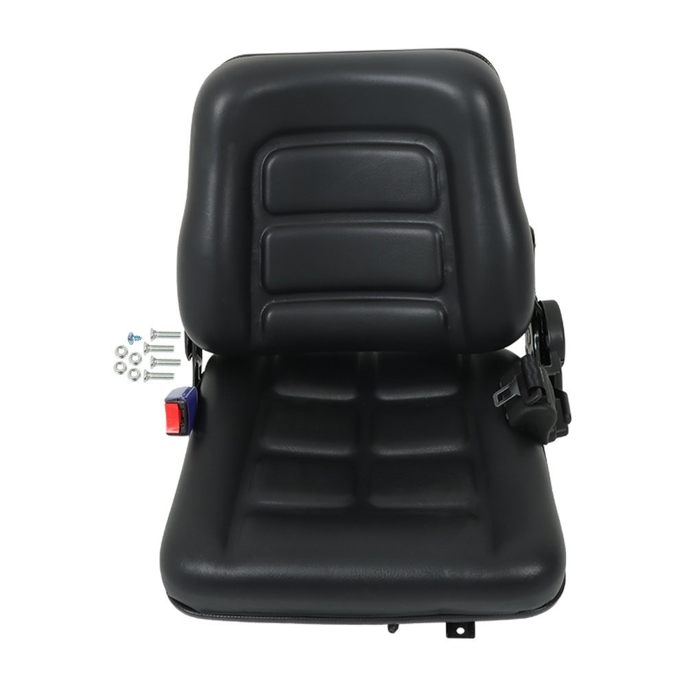 Universal Adjustable Forklift Tractor Seat Suspension Seat w/Safety Belt