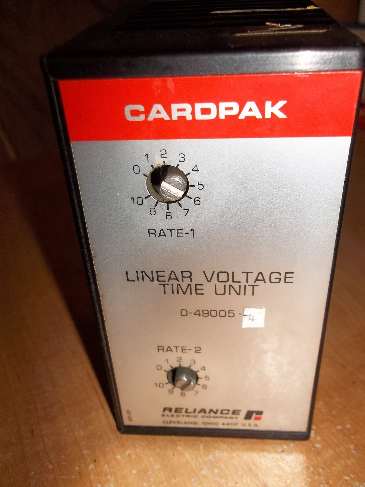 RELIANCE LINEAR VOLTAGE TIME UNIT CARDPAK 0-49005-1 (VV2)
