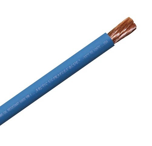 20ft 2 AWG GAUGE WELDING CABLE BLUE COPPER BATTERY LEADS MADE IN USA