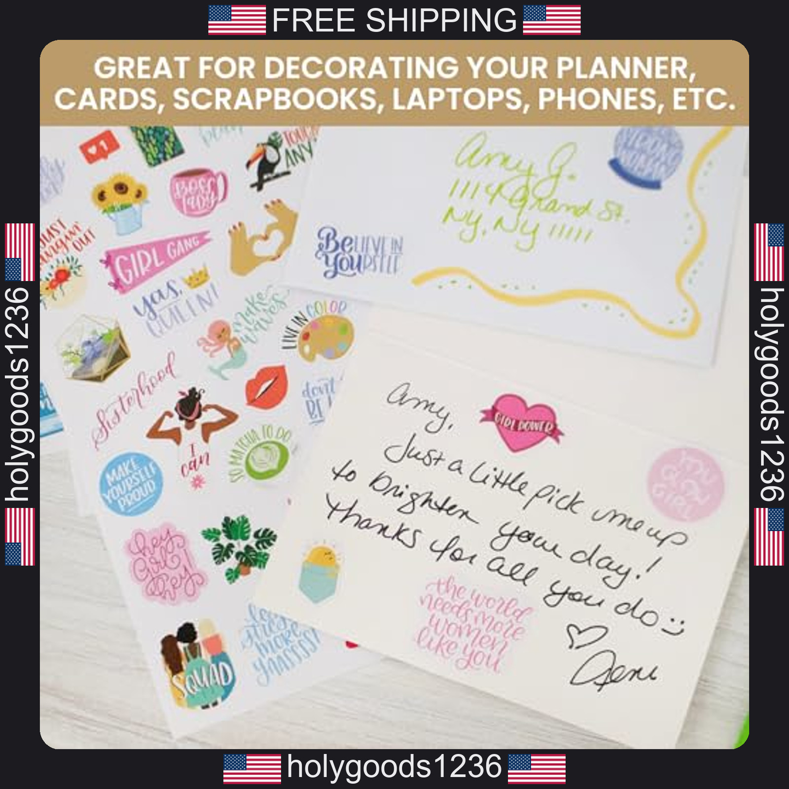 Bloom Daily Planners female empowerment planner stickers 6 sheets girl power