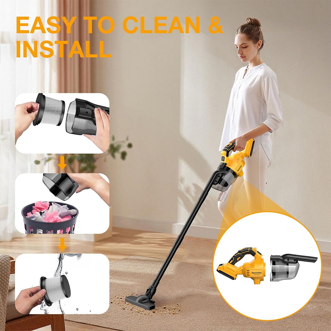 Cordless Vacuum For DeWalt 20V Battery, 5 in 1 Handheld Electric Vacuum Cleaner