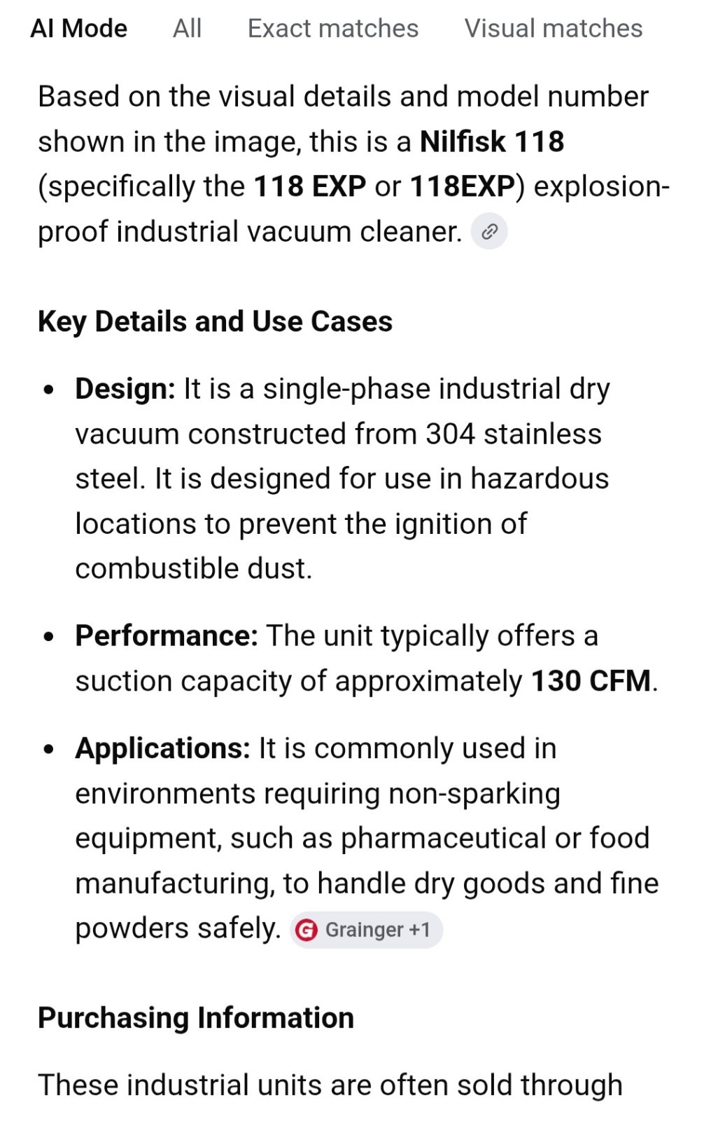 Nilfisk 118 Industrial Vacuum