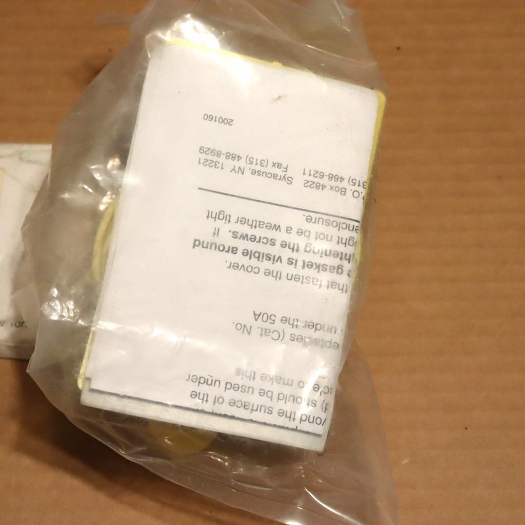 One Pass & Seymour Protective Flip Cover 7770 Yellow Plastic 774WO New No Box