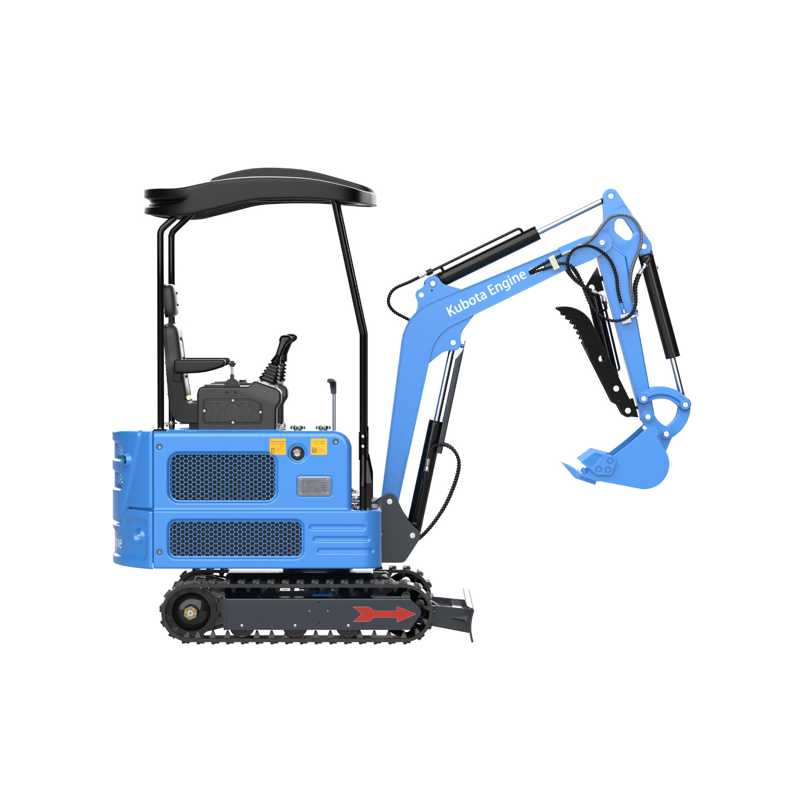 4,000 lbs Mini Excavator | KUBOTA Diesel Engine | Hydraulic Thumb，Compact Digger