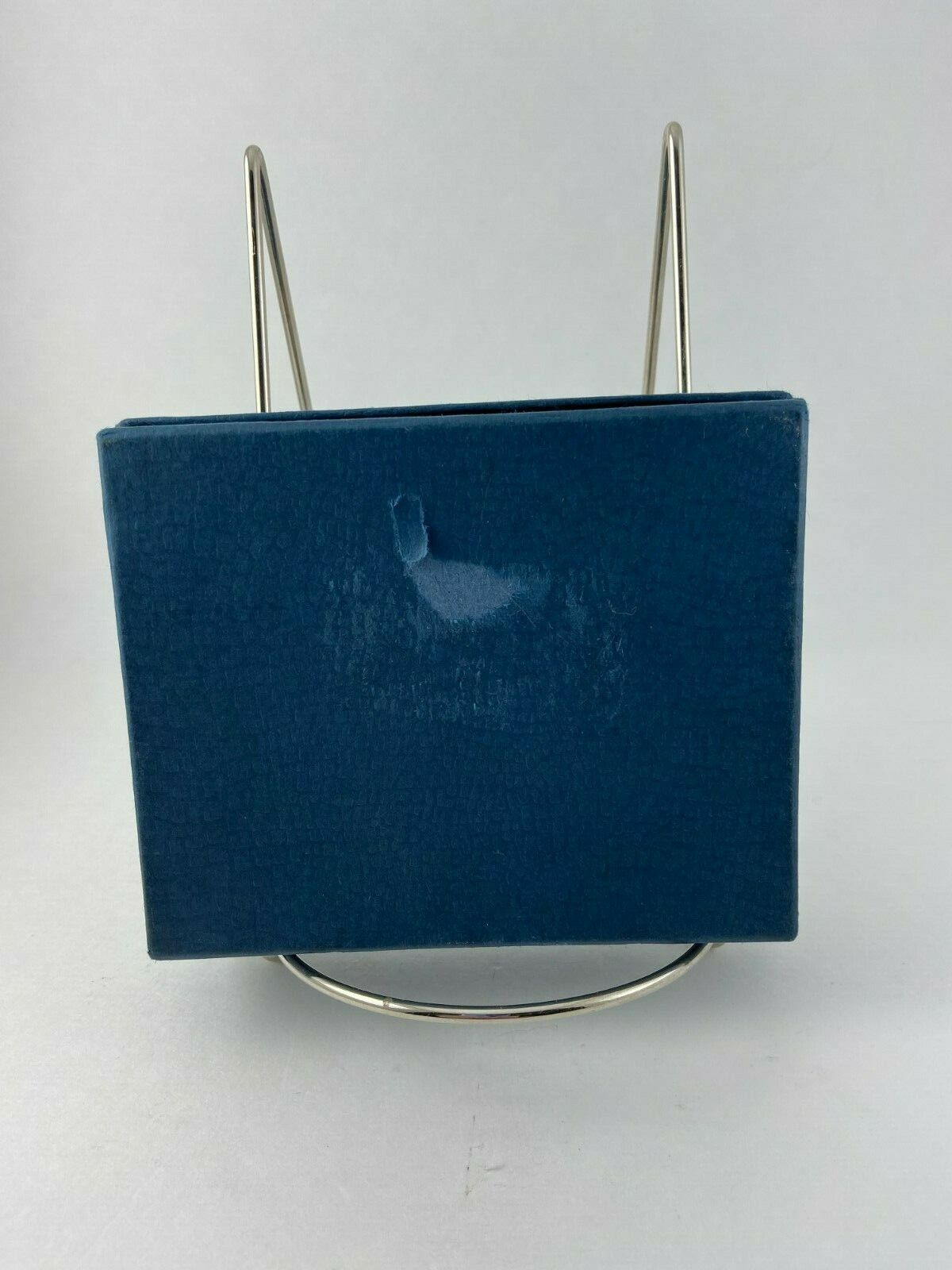 NOS Malaysia Card Holder Silver Toned Vertical by Mari New in the Box -Skyline