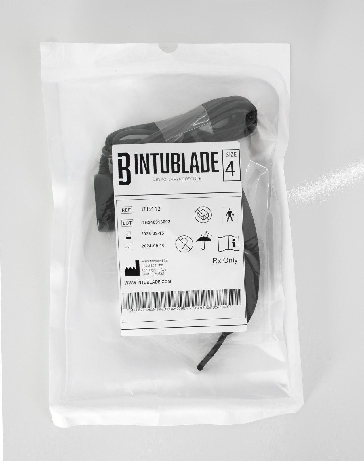 IntuBlade Video Laryngoscope – MAC3 USB-C (Box of 10)