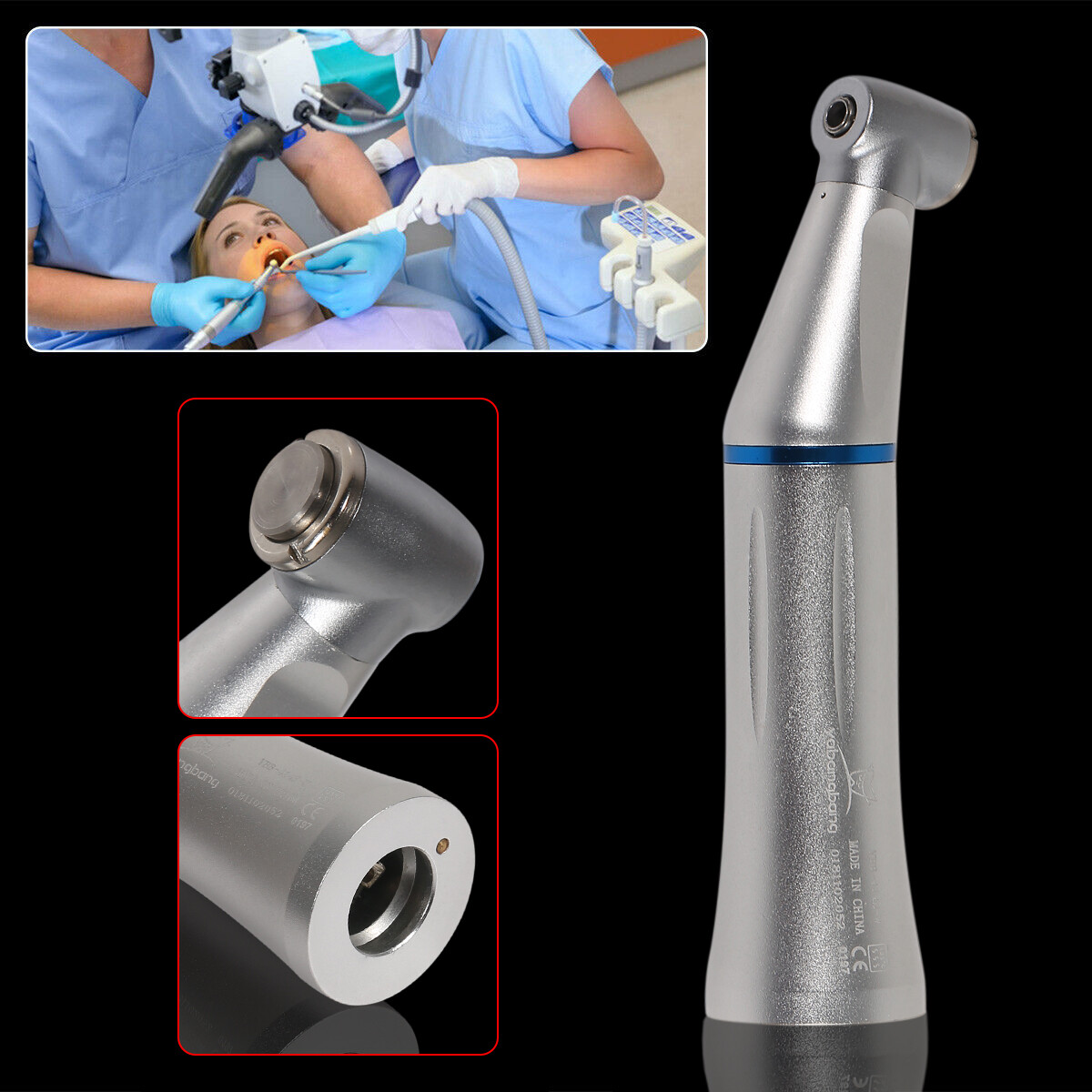 Dental Straight low Speed Handpiece 4-H Motor Contra Angle Inner /External TXO