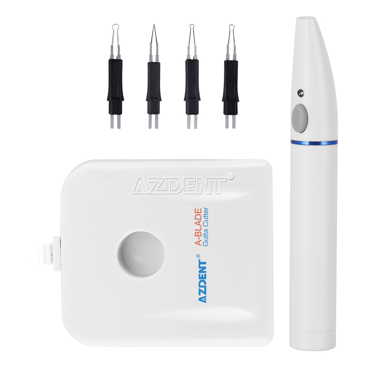 AZDENT Dental Endo Cordless Gutta Percha Tooth Gum Cutter + 4 Pcs Heat Tips