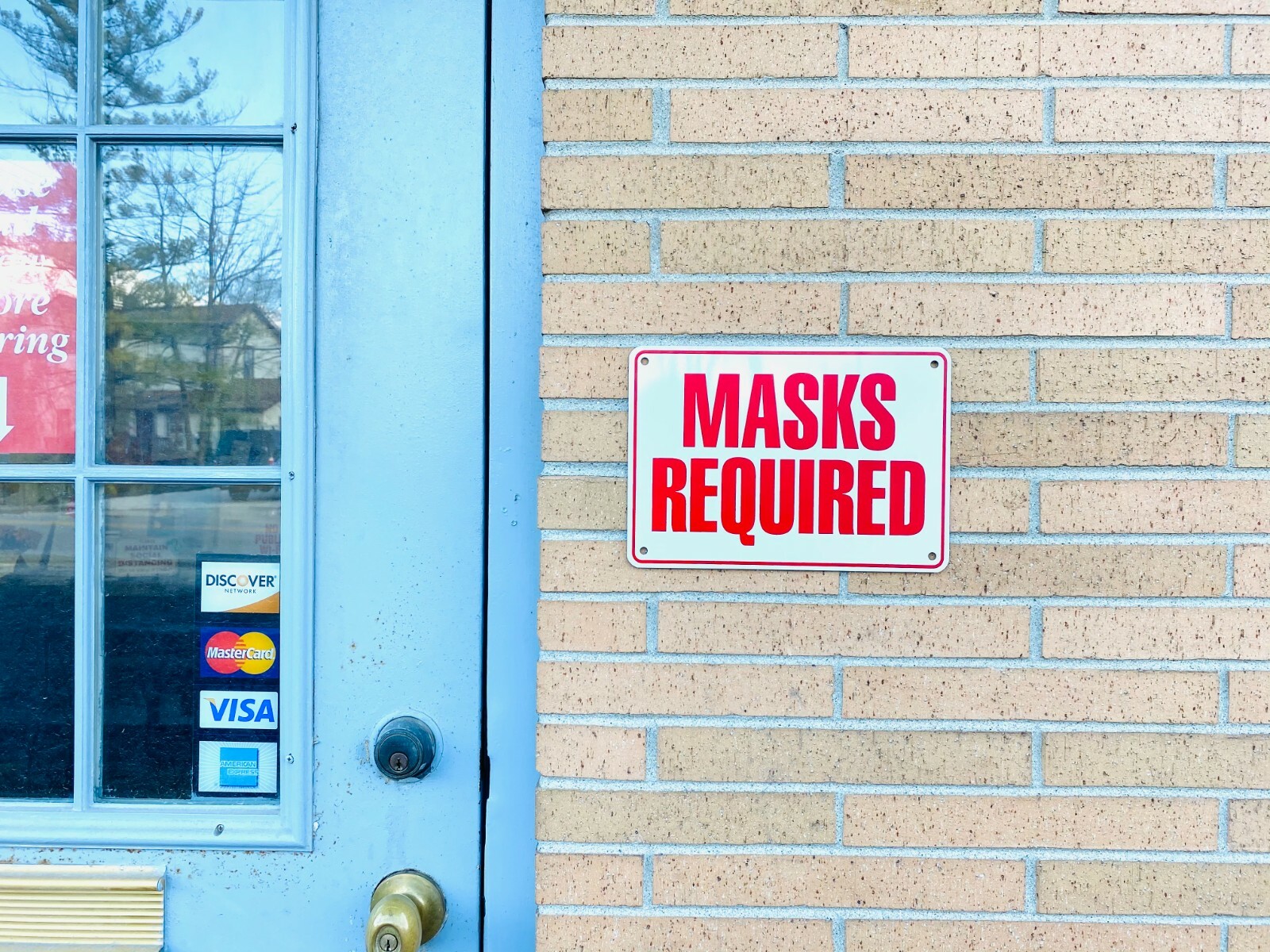 “MASKS REQUIRED” WARNING SIGN- Heavy Weight Aluminum with Easy to Read Text