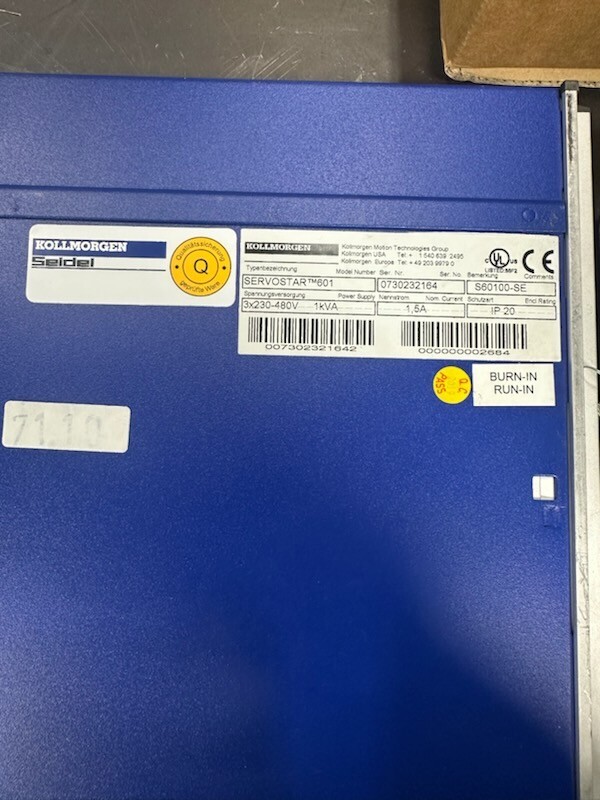 KOLLMORGEN S60100-SE SERVOSTAR 601 1.5A