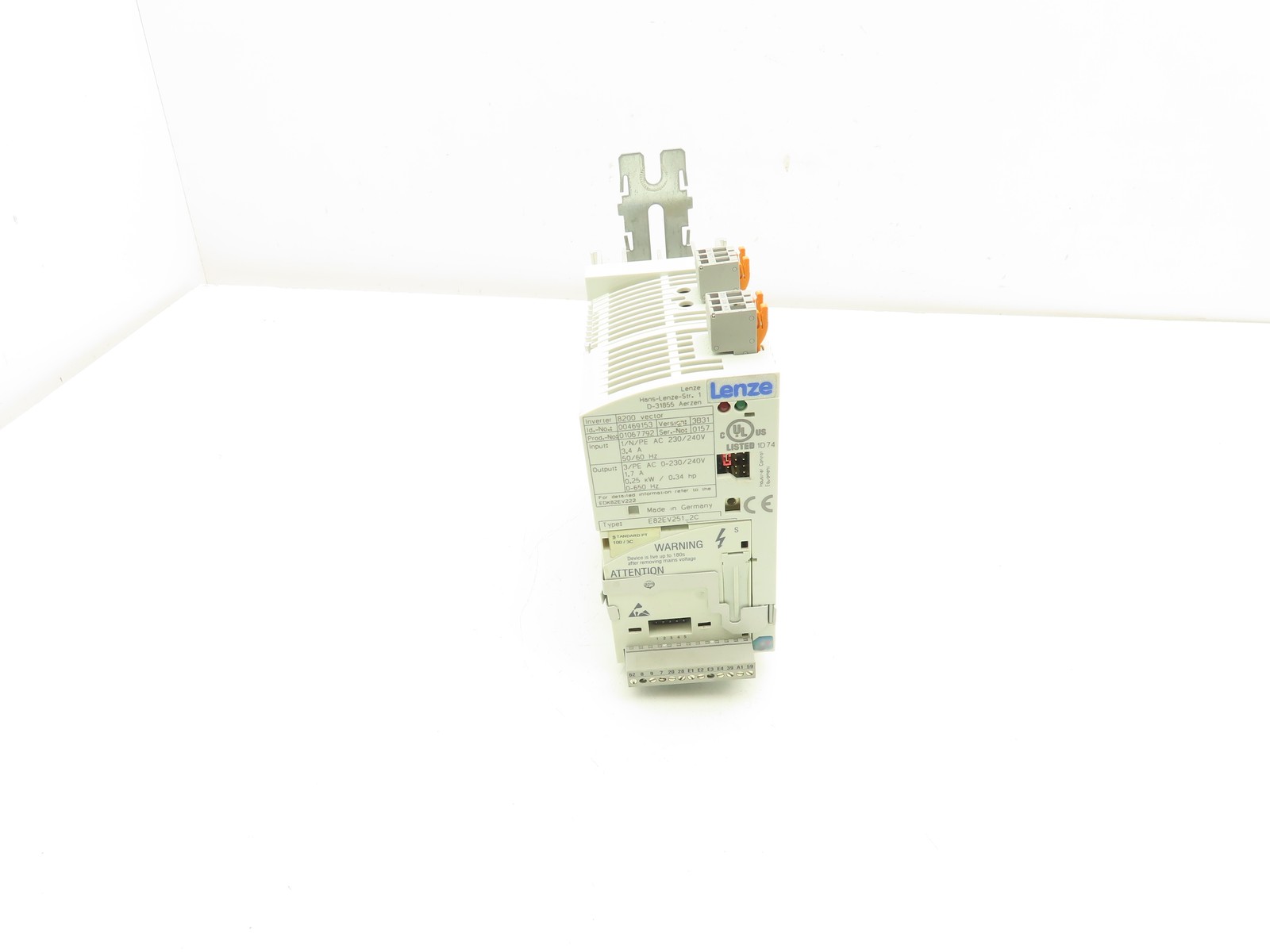 Lenze E82EV251_2C AC Drive Frequency Inverter VFD .25kW/.34Hp 230V 3PH