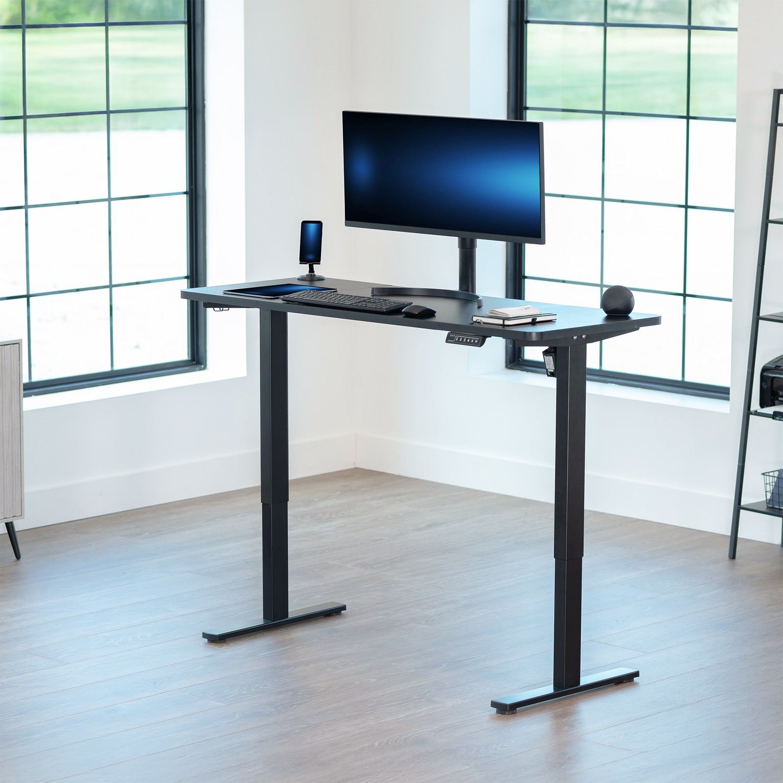 VIVO Black 60 x 24 inch Universal Table Top for Sit to Stand Desk Frames