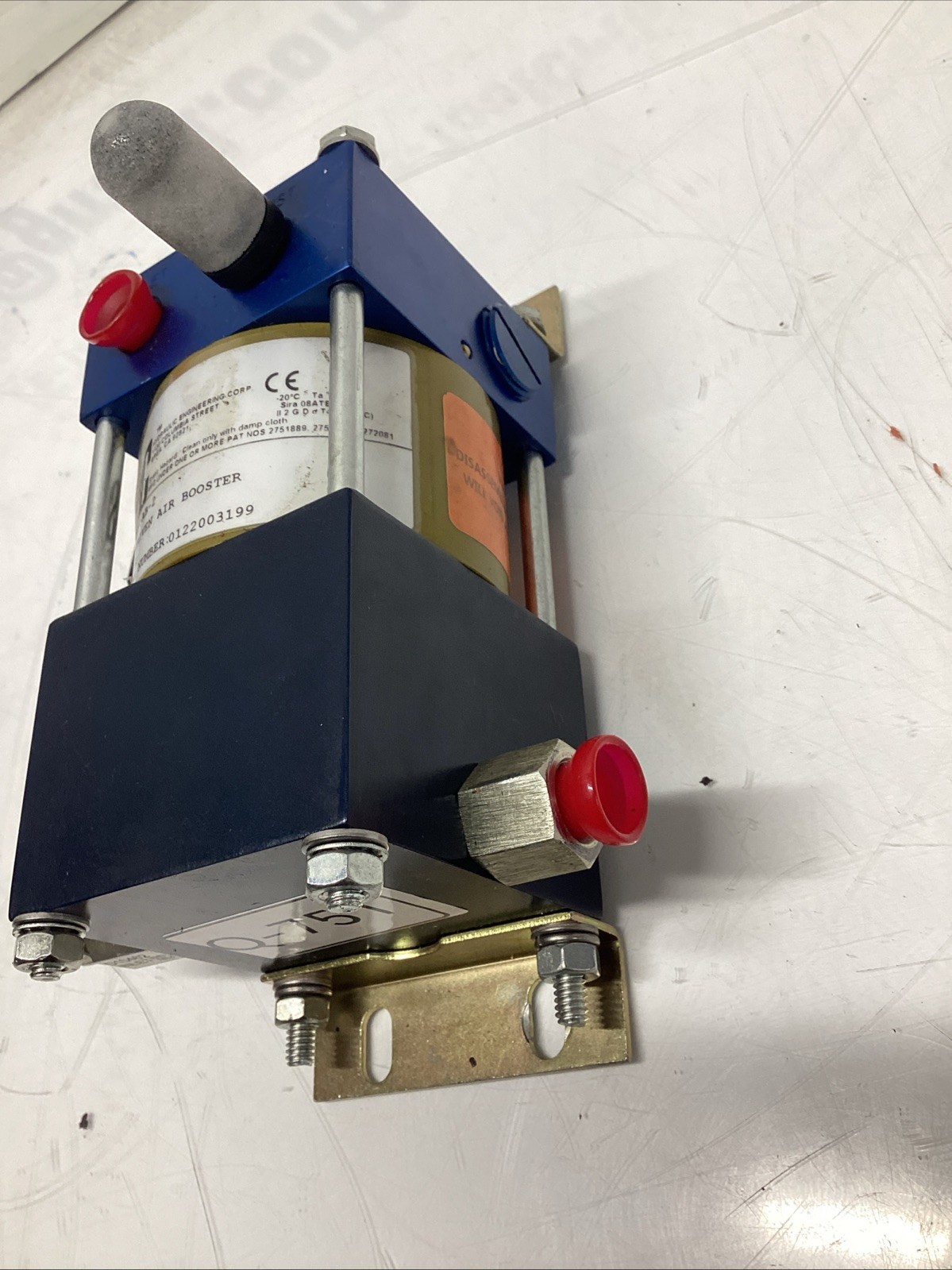 SC Hydraulic AB-2 Air Driven Air Booster 1.7:1 Ratio USA Q-751