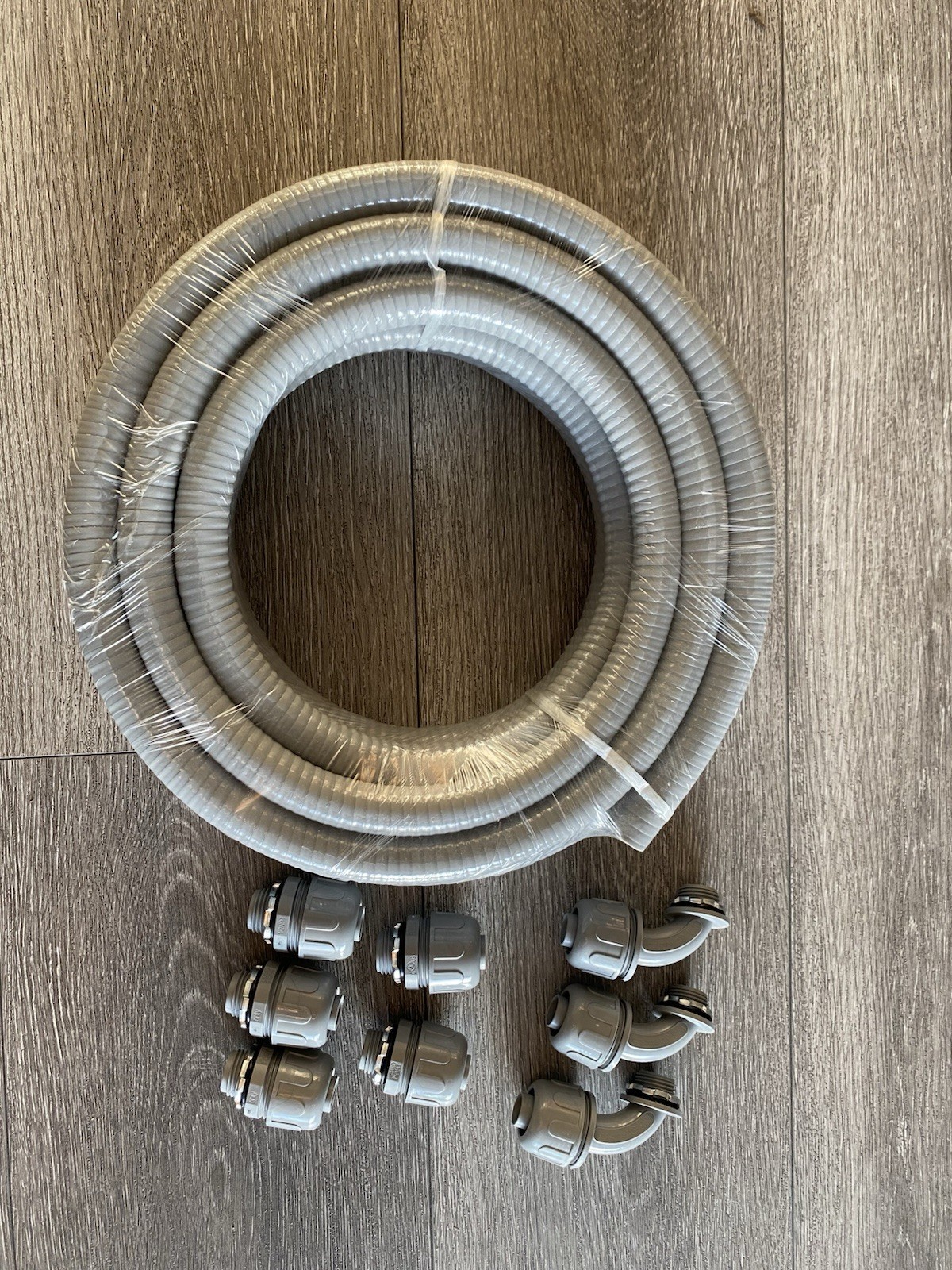 Liquid-Tight Conduit and Connector Kit 1/2Inch 25Ft, Flexible Non Metallic Liqui