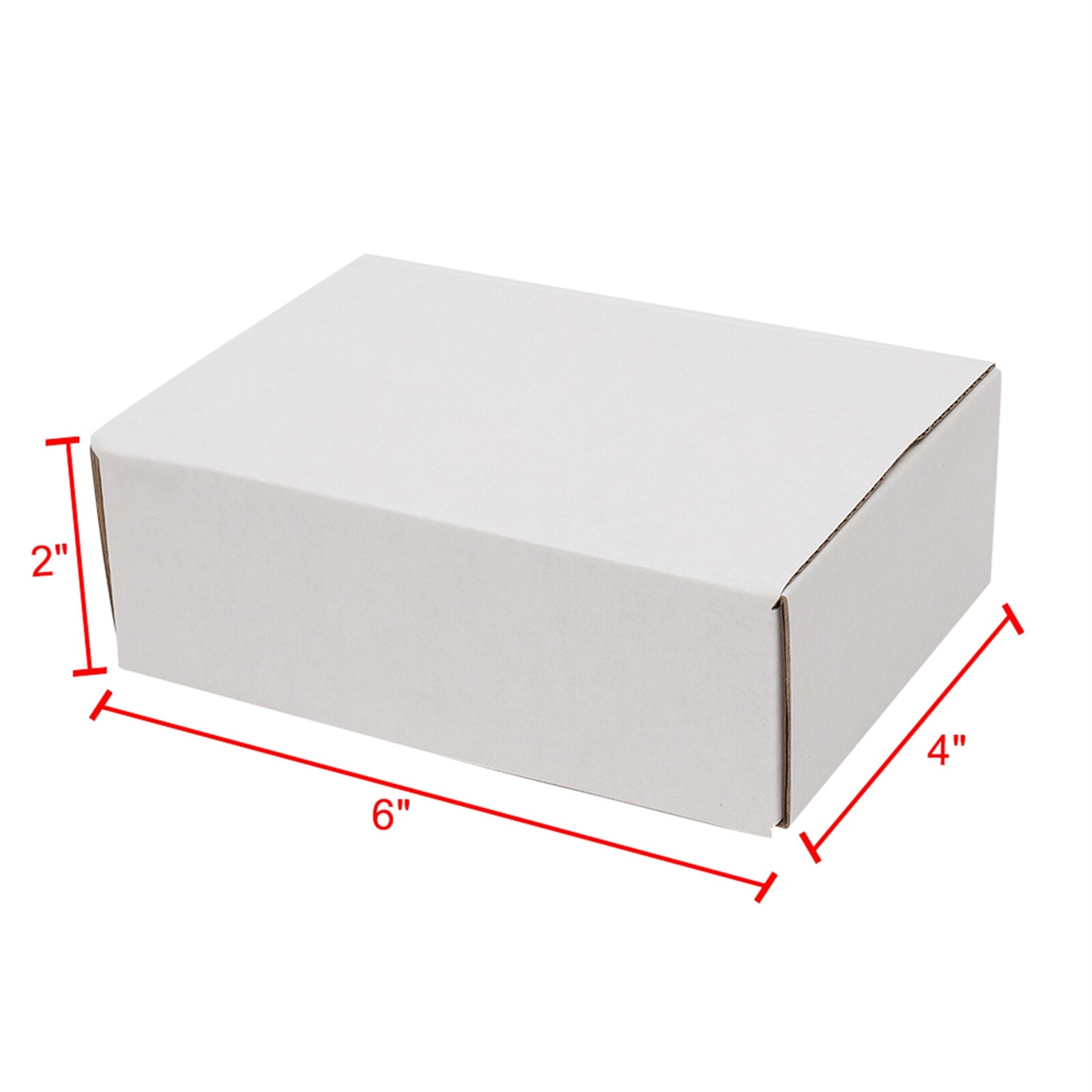 6x4x2” Shipping Boxes 50 Pack White Corrugated Cardboard Box Mailer Paper Boxes