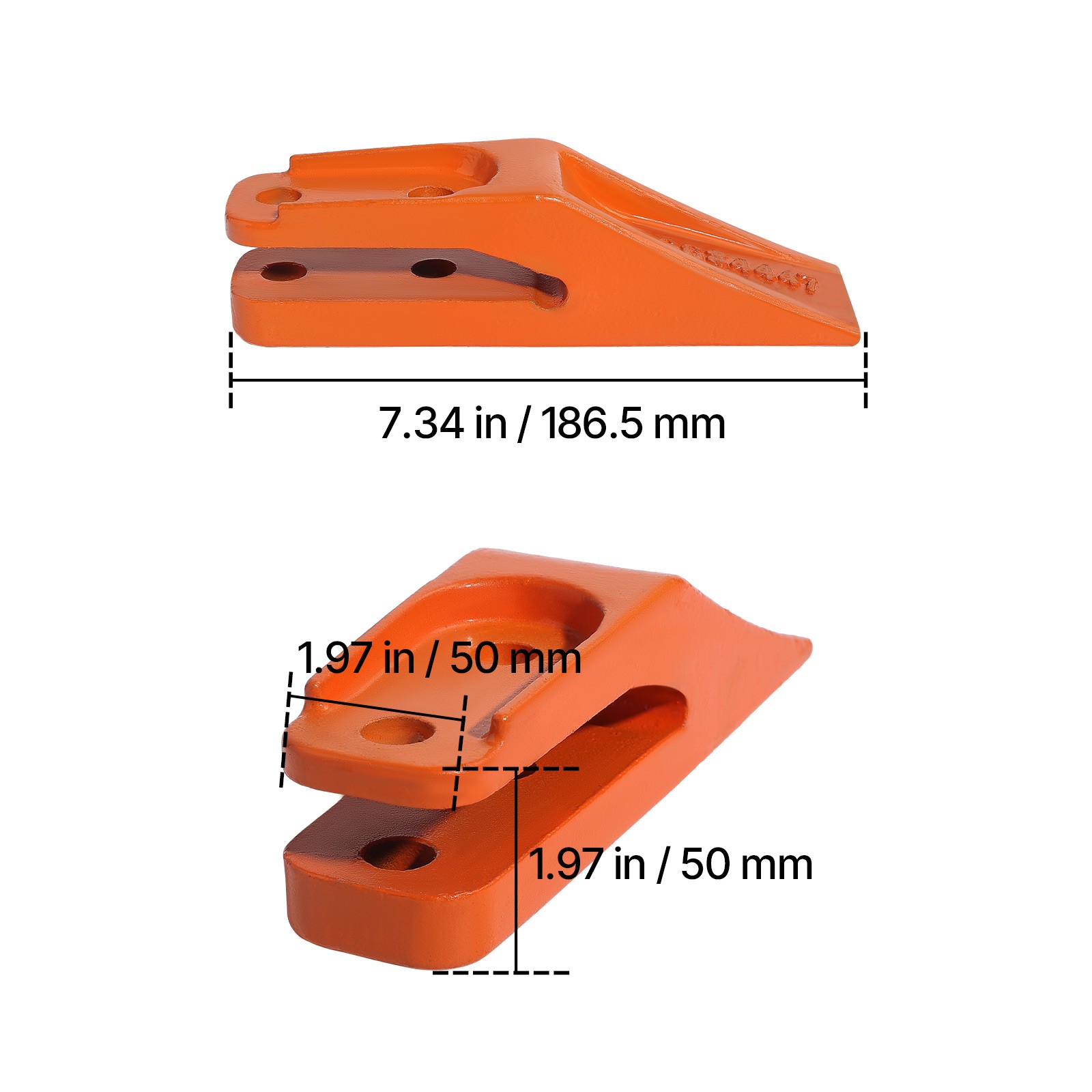 Uimoso 7 Pack Bucket Teeth 7.34″ with Pins Excavator Backhoe Bucket Tooth Kit