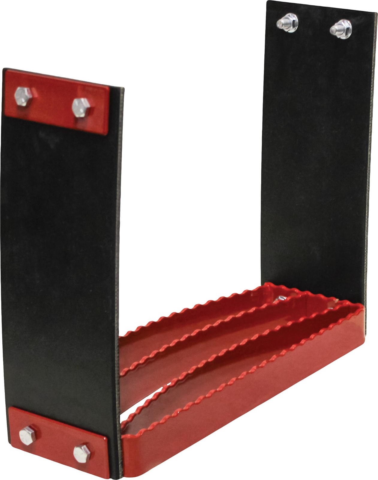 KM Universal Bolt-On Flex Step – Red flexible step for tractors