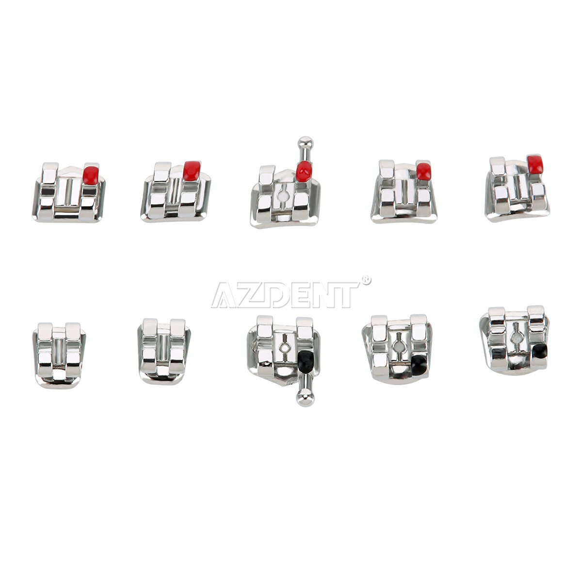 20pcs Dental Orthodontic Brackets Mini/Standard MBT/Roth 018/022 Hooks 3/345
