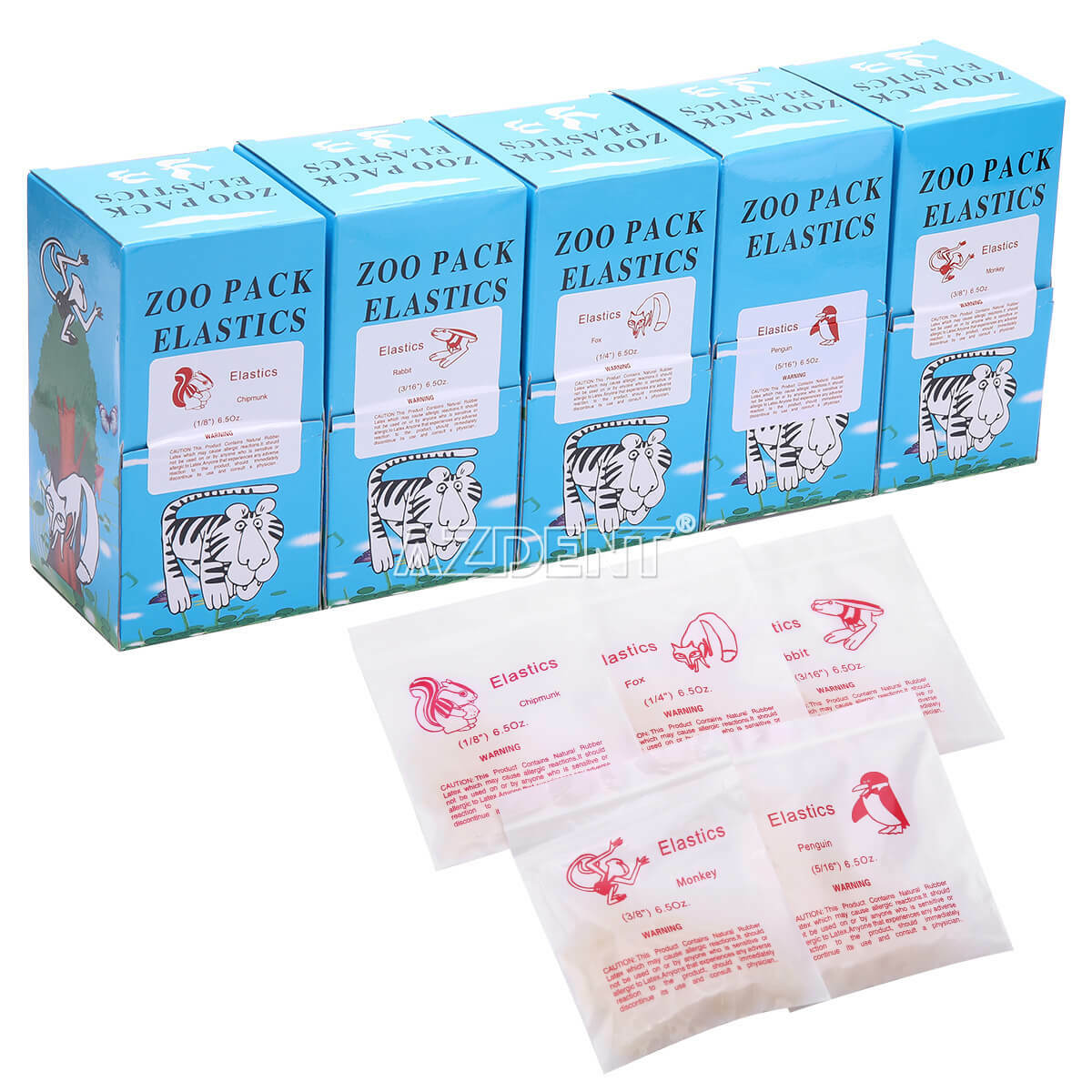 Dental Ortho Elastics Latex Braces Orthodontic Rubber Bands 5000Pcs/kit 15Sizes！