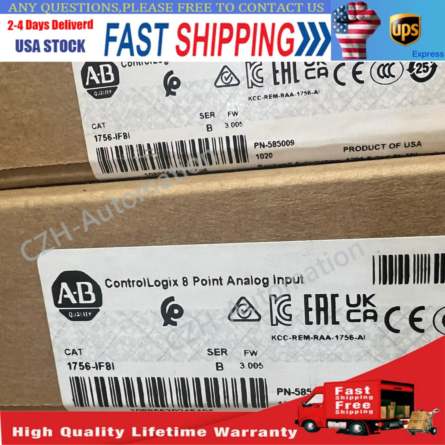 NEW AB 1756-IF8I ControlLogix 8 Point Analog Input Module 1756IF8I US Free Tax