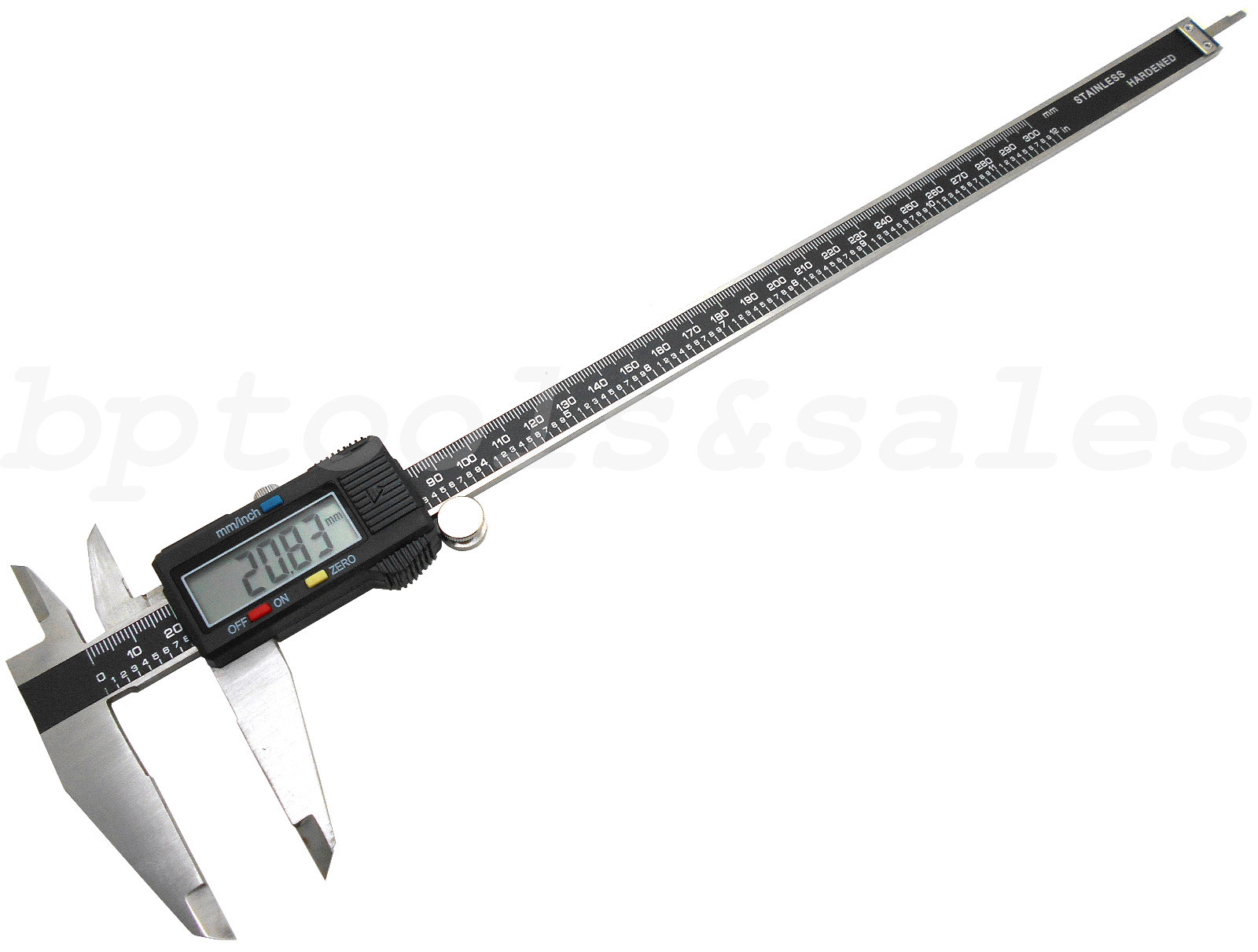 12″ 300MM Electronic Digital Caliper Precision Stainless Inch/Metric LCD Dial