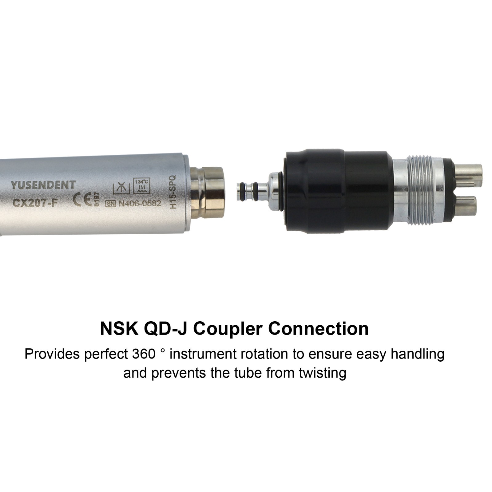 COXO Dental Handpiece 4 Hole LED E Generator CX207-F High Speed Turbine NSK QD