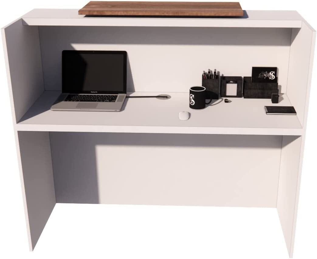 Reception Front Desk Counter Top, Laminate Desktop, Standing Table for Salon