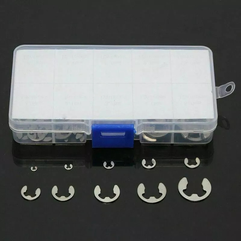 120x E Clips C Circlip Retaining Ring Stainless Steel Assorted 1.5mm to 10mm Kit