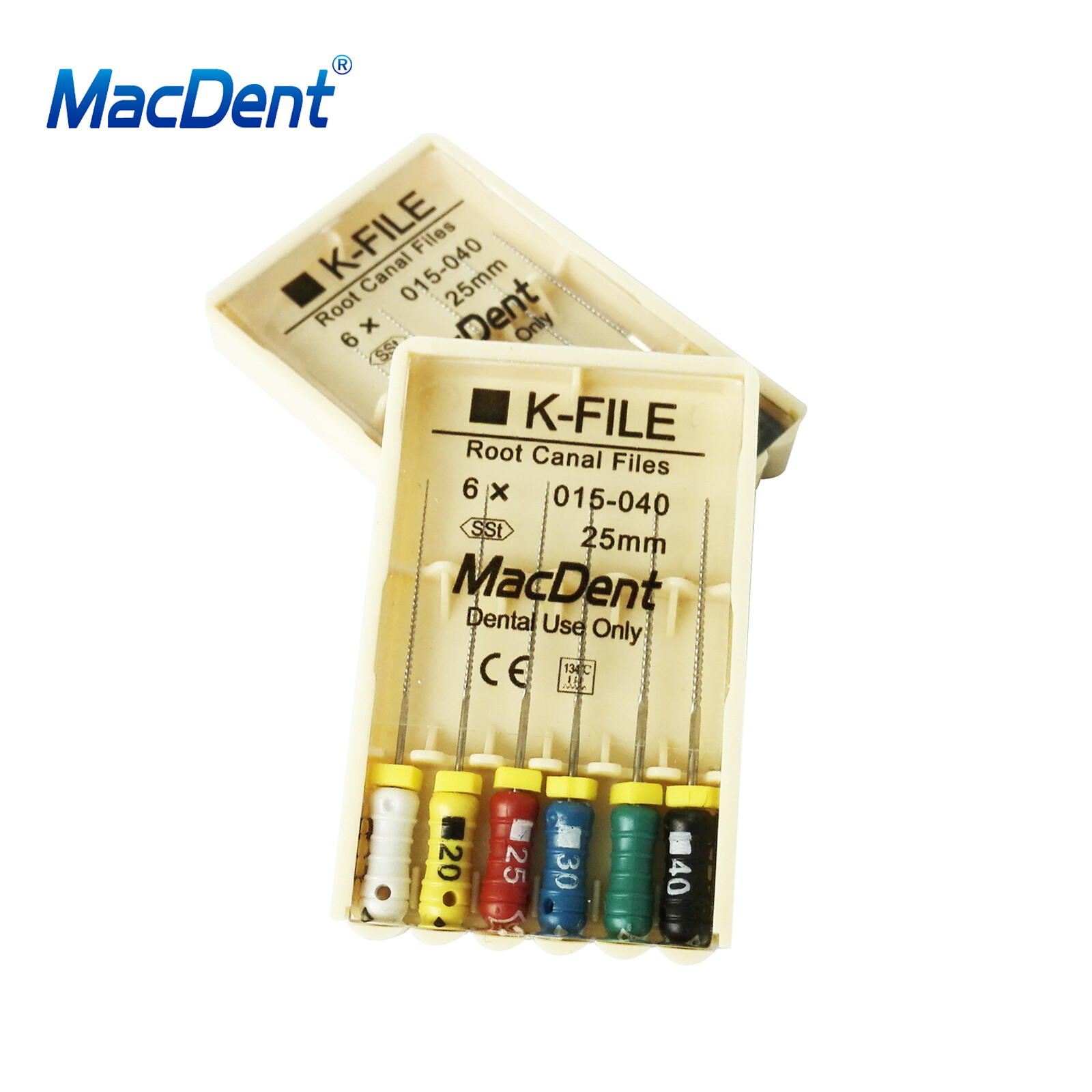 MacDent Limas de endodoncia manual dental K-Files acero inoxidable 21/25/31mm